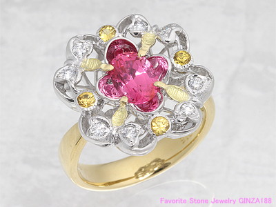 ピンクスピネル　1.17ct　リング